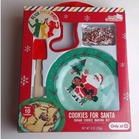 Target Kitchen Black Paper Party Cookies For Santa Sugar Cookie